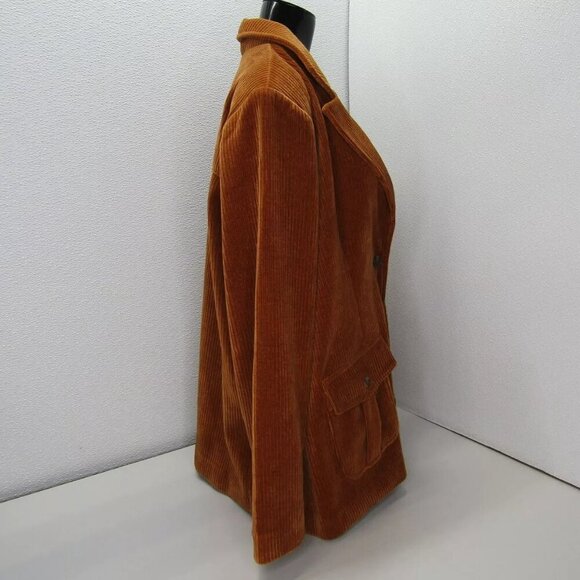 NEW STACY LONDON Womens Jacket Tobacco Orange Button Front  Corduroy Size 1X - Picture 2 of 8